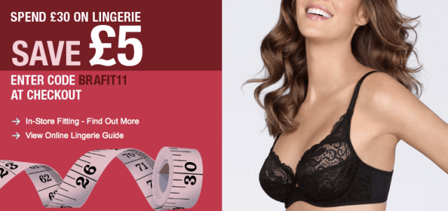 Marks & Spencer Bra Fitting Discount